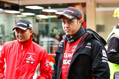 15-July-2011;APRC;Asia-Pacific-Rally-Championship;International-Rally-Of-Whangarei;NZ;New-Zealand;Northland;Rally;Rifat-Sungkar;Whangarei;auto;garage;motorsport;portrait;pre‒event;racing;start;telephoto