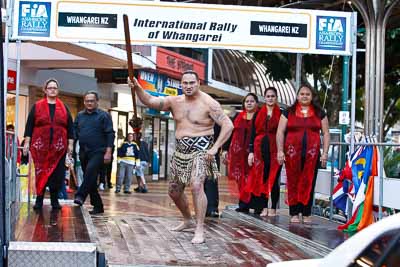 15-July-2011;APRC;Asia-Pacific-Rally-Championship;International-Rally-Of-Whangarei;Maori;NZ;New-Zealand;Northland;Rally;Wero;Whangarei;auto;ceremonial-start;ceremony;culture;garage;motorsport;pre‒event;racing;start;telephoto;tradition