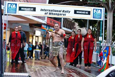 15-July-2011;APRC;Asia-Pacific-Rally-Championship;International-Rally-Of-Whangarei;Maori;NZ;New-Zealand;Northland;Rally;Wero;Whangarei;auto;ceremonial-start;ceremony;culture;garage;motorsport;pre‒event;racing;start;telephoto;tradition