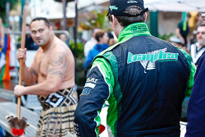 15-July-2011;APRC;Asia-Pacific-Rally-Championship;Hayden-Paddon;International-Rally-Of-Whangarei;Maori;NZ;New-Zealand;Northland;Rally;Wero;Whangarei;auto;ceremonial-start;ceremony;culture;garage;motorsport;pre‒event;racing;start;telephoto;tradition