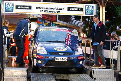 23;15-July-2011;23;APRC;Asia-Pacific-Rally-Championship;Ford-Fiesta-ST;Gunaseelan-Rajoo;International-Rally-Of-Whangarei;Jagdev-Singh;NZ;New-Zealand;Northland;Pennzoil-GSR-Racing-Team;Rally;Whangarei;auto;ceremonial-start;ceremony;garage;motorsport;pre‒event;racing;start;telephoto