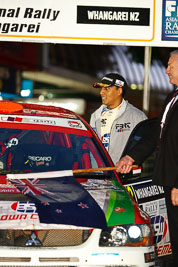 15-July-2011;APRC;Asia-Pacific-Rally-Championship;Hade-Mboi;International-Rally-Of-Whangarei;NZ;New-Zealand;Northland;Rally;Whangarei;auto;ceremonial-start;ceremony;garage;motorsport;night;pre‒event;racing;start;telephoto