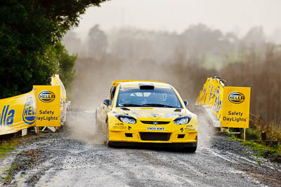 4;16-July-2011;4;APRC;Alister-McRae;Asia-Pacific-Rally-Championship;Bill-Hayes;International-Rally-Of-Whangarei;NZ;New-Zealand;Northland;Proton-Motorsports;Proton-Satria-Neo-S2000;Rally;Whangarei;auto;garage;motorsport;racing;special-stage;super-telephoto