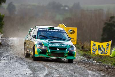 5;16-July-2011;5;APRC;Asia-Pacific-Rally-Championship;Brendan-Reeves;Brian-Green-Motorsport;International-Rally-Of-Whangarei;Mitsubishi-Lancer-Evolution-IX;NZ;New-Zealand;Northland;Rally;Rhianon-Smyth;Whangarei;auto;garage;motorsport;racing;special-stage;super-telephoto