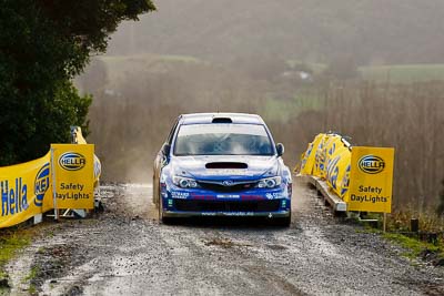 14;14;16-July-2011;APRC;Asia-Pacific-Rally-Championship;International-Rally-Of-Whangarei;Jean‒Louis-Leyraud;NZ;New-Zealand;Northland;Possum-Bourne-Motorsport;Rally;Rob-Scott;Subaru-Impreza-WRX-STI;Whangarei;auto;garage;motorsport;racing;special-stage;super-telephoto