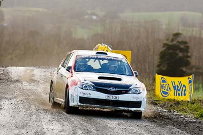 15;16-July-2011;APRC;Asia-Pacific-Rally-Championship;International-Rally-Of-Whangarei;Jason-Farmer;Matt-Jansen;NZ;New-Zealand;Northland;Rally;Subaru-Impreza-WRX-STI;Whangarei;auto;garage;motorsport;racing;special-stage;super-telephoto