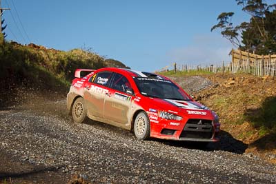 1;1;16-July-2011;APRC;Asia-Pacific-Rally-Championship;International-Rally-Of-Whangarei;Katsu-Taguchi;Mark-Stacey;Mitsubishi-Lancer-Evolution-X;NZ;New-Zealand;Northland;Rally;Team-MRF;Whangarei;auto;garage;motorsport;racing;special-stage;telephoto