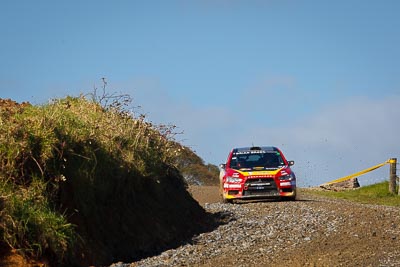 6;16-July-2011;6;APRC;Asia-Pacific-Rally-Championship;International-Rally-Of-Whangarei;Mitsubishi-Lancer-Evolution-X;NZ;New-Zealand;Northland;Rally;Richard-Mason;Sara-Mason;Soueast-Motor-Kumho-Team;Whangarei;auto;garage;motorsport;racing;special-stage;telephoto