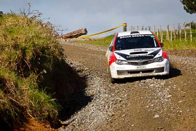 15;16-July-2011;APRC;Asia-Pacific-Rally-Championship;International-Rally-Of-Whangarei;Jason-Farmer;Matt-Jansen;NZ;New-Zealand;Northland;Rally;Subaru-Impreza-WRX-STI;Whangarei;auto;garage;motorsport;racing;special-stage;telephoto