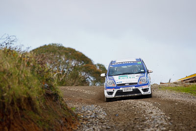 49;16-July-2011;APRC;Asia-Pacific-Rally-Championship;Ford-Fiesta-ST;International-Rally-Of-Whangarei;NZ;New-Zealand;Northland;Phil-Campbell;Rally;Venita-Fabbro;Whangarei;auto;garage;motorsport;racing;special-stage;super-telephoto