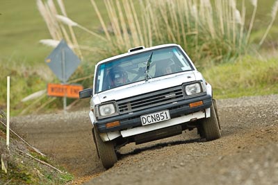 62;16-July-2011;62;APRC;Asia-Pacific-Rally-Championship;Beth-Sheil;International-Rally-Of-Whangarei;Lyndsay-Homes;NZ;New-Zealand;Northland;Rally;Toyota-Starlet;Whangarei;auto;garage;motorsport;racing;special-stage;super-telephoto