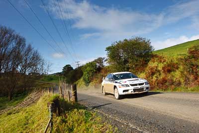 8;16-July-2011;8;APRC;Asia-Pacific-Rally-Championship;David-Green;International-Rally-Of-Whangarei;Mitsubishi-Lancer-Evolution-IX;NZ;Nathan-Quinn;New-Zealand;Northland;Rally;Whangarei;auto;clouds;garage;landscape;motorsport;racing;scenery;sky;special-stage;wide-angle