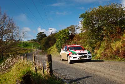 12;12;16-July-2011;APRC;Asia-Pacific-Rally-Championship;Bosowa-Rally-Team;Hade-Mboi;International-Rally-Of-Whangarei;Mitsubishi-Lancer-Evolution-IX;NZ;New-Zealand;Northland;Rally;Subhan-Aksa;Topshot;Whangarei;auto;clouds;garage;landscape;motorsport;racing;scenery;sky;special-stage;wide-angle