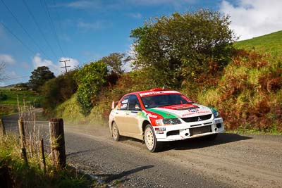 12;12;16-July-2011;APRC;Asia-Pacific-Rally-Championship;Bosowa-Rally-Team;Hade-Mboi;International-Rally-Of-Whangarei;Mitsubishi-Lancer-Evolution-IX;NZ;New-Zealand;Northland;Rally;Subhan-Aksa;Whangarei;auto;clouds;garage;landscape;motorsport;racing;scenery;sky;special-stage;wide-angle