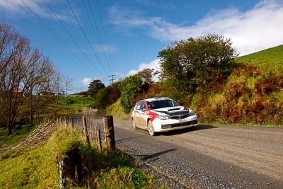 15;16-July-2011;APRC;Asia-Pacific-Rally-Championship;International-Rally-Of-Whangarei;Jason-Farmer;Matt-Jansen;NZ;New-Zealand;Northland;Rally;Subaru-Impreza-WRX-STI;Whangarei;auto;clouds;garage;landscape;motorsport;racing;scenery;sky;special-stage;wide-angle