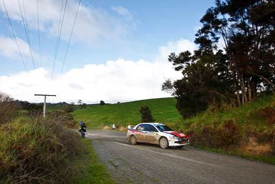 25;16-July-2011;25;APRC;Asia-Pacific-Rally-Championship;Chris-West;Erin-Kyle;International-Rally-Of-Whangarei;Mitsubishi-Lancer-Evolution-IX;NZ;New-Zealand;Northland;Rally;Whangarei;auto;clouds;garage;landscape;motorsport;racing;scenery;sky;special-stage;wide-angle