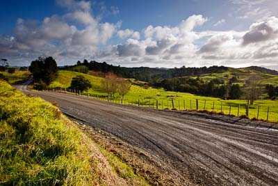 16-July-2011;APRC;Asia-Pacific-Rally-Championship;International-Rally-Of-Whangarei;NZ;New-Zealand;Northland;Rally;Whangarei;auto;clouds;garage;landscape;motorsport;nature;racing;road;scenery;sky;wide-angle