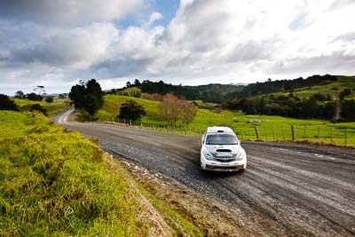 24;16-July-2011;24;APRC;Asia-Pacific-Rally-Championship;Hayden-Paddon;International-Rally-Of-Whangarei;John-Kennard;NZ;New-Zealand;Northland;Rally;Subaru-Impreza-WRX-STI;Whangarei;auto;clouds;garage;landscape;motorsport;racing;scenery;sky;special-stage;wide-angle