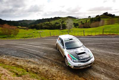 24;16-July-2011;24;APRC;Asia-Pacific-Rally-Championship;Hayden-Paddon;International-Rally-Of-Whangarei;John-Kennard;NZ;New-Zealand;Northland;Rally;Subaru-Impreza-WRX-STI;Whangarei;auto;garage;landscape;motorsport;racing;scenery;special-stage;wide-angle