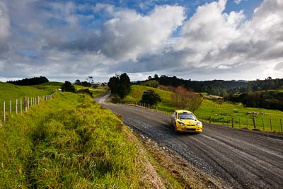 2;16-July-2011;2;APRC;Asia-Pacific-Rally-Championship;Chris-Atkinson;International-Rally-Of-Whangarei;NZ;New-Zealand;Northland;Proton-Motorsports;Proton-Satria-Neo-S2000;Rally;Stephane-Prevot;Whangarei;auto;clouds;garage;landscape;motorsport;racing;scenery;sky;special-stage;wide-angle