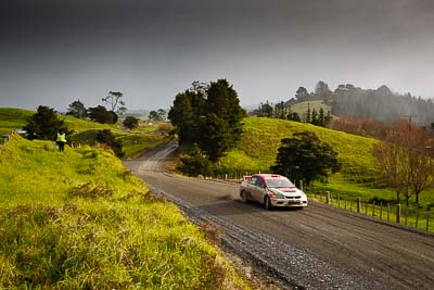 12;12;16-July-2011;APRC;Asia-Pacific-Rally-Championship;Bosowa-Rally-Team;Hade-Mboi;International-Rally-Of-Whangarei;Mitsubishi-Lancer-Evolution-IX;NZ;New-Zealand;Northland;Rally;Subhan-Aksa;Whangarei;auto;clouds;garage;landscape;motorsport;racing;scenery;sky;special-stage;wide-angle