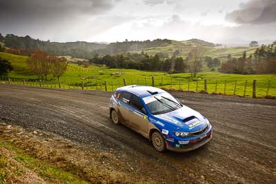 14;14;16-July-2011;APRC;Asia-Pacific-Rally-Championship;International-Rally-Of-Whangarei;Jean‒Louis-Leyraud;NZ;New-Zealand;Northland;Possum-Bourne-Motorsport;Rally;Rob-Scott;Subaru-Impreza-WRX-STI;Whangarei;auto;clouds;garage;landscape;motorsport;racing;scenery;sky;special-stage;wide-angle