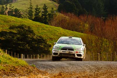 28;16-July-2011;APRC;Asia-Pacific-Rally-Championship;International-Rally-Of-Whangarei;John-Allen;Kingsley-Thompson;Mitsubishi-Lancer-Evolution-X;NZ;New-Zealand;Northland;Rally;Whangarei;auto;garage;motorsport;racing;special-stage;telephoto