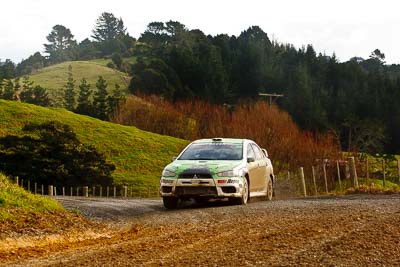 28;16-July-2011;APRC;Asia-Pacific-Rally-Championship;International-Rally-Of-Whangarei;John-Allen;Kingsley-Thompson;Mitsubishi-Lancer-Evolution-X;NZ;New-Zealand;Northland;Rally;Whangarei;auto;garage;motorsport;racing;special-stage;telephoto