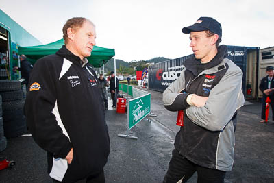 16-July-2011;APRC;Asia-Pacific-Rally-Championship;Brendan-Reeves;International-Rally-Of-Whangarei;NZ;New-Zealand;Northland;Rally;Whangarei;auto;garage;motorsport;portrait;racing;service-park;wide-angle