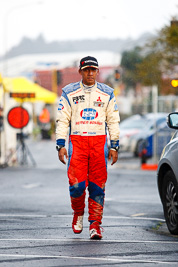 16-July-2011;APRC;Asia-Pacific-Rally-Championship;Hade-Mboi;International-Rally-Of-Whangarei;NZ;New-Zealand;Northland;Rally;Topshot;Whangarei;auto;garage;motorsport;portrait;racing;service-park;telephoto