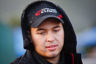 16-July-2011;APRC;Asia-Pacific-Rally-Championship;International-Rally-Of-Whangarei;NZ;New-Zealand;Northland;Rally;Rifat-Sungkar;Whangarei;auto;garage;motorsport;portrait;racing;service-park;telephoto