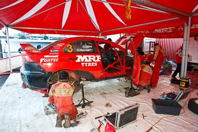 3;16-July-2011;3;APRC;Asia-Pacific-Rally-Championship;Gaurav-Gill;Glen-Macneall;International-Rally-Of-Whangarei;Mitsubishi-Lancer-Evolution-X;NZ;New-Zealand;Northland;Rally;Team-MRF;Whangarei;auto;garage;mechanics;motorsport;racing;service-park;wide-angle