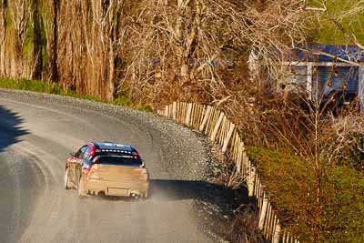 6;17-July-2011;6;APRC;Asia-Pacific-Rally-Championship;International-Rally-Of-Whangarei;Mitsubishi-Lancer-Evolution-X;NZ;New-Zealand;Northland;Rally;Richard-Mason;Sara-Mason;Soueast-Motor-Kumho-Team;Whangarei;auto;garage;motorsport;racing;special-stage;super-telephoto