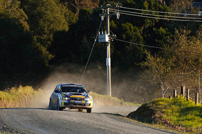 7;17-July-2011;7;APRC;Asia-Pacific-Rally-Championship;Ben-Atkinson;Emma-Gilmour;International-Rally-Of-Whangarei;NZ;New-Zealand;Northland;Rally;Subaru-Impreza-WRX-STI;Whangarei;auto;garage;motorsport;racing;special-stage;super-telephoto