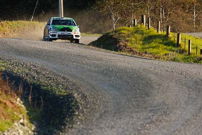 28;17-July-2011;APRC;Asia-Pacific-Rally-Championship;International-Rally-Of-Whangarei;John-Allen;Kingsley-Thompson;Mitsubishi-Lancer-Evolution-X;NZ;New-Zealand;Northland;Rally;Whangarei;auto;garage;motorsport;racing;special-stage;super-telephoto