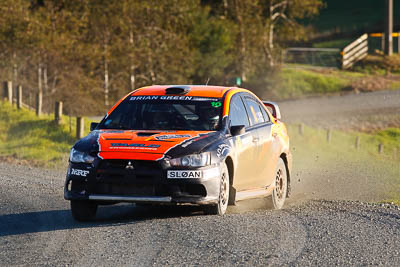 10;10;17-July-2011;APRC;Asia-Pacific-Rally-Championship;International-Rally-Of-Whangarei;Mitsubishi-Lancer-Evolution-X;NZ;New-Zealand;Northland;Rally;Sloan-Cox;Tarryn-Cox;Whangarei;auto;garage;motorsport;racing;special-stage;super-telephoto