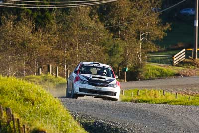 15;17-July-2011;APRC;Asia-Pacific-Rally-Championship;International-Rally-Of-Whangarei;Jason-Farmer;Matt-Jansen;NZ;New-Zealand;Northland;Rally;Subaru-Impreza-WRX-STI;Whangarei;auto;garage;motorsport;racing;special-stage;super-telephoto