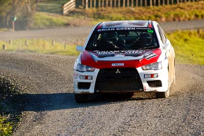 16;16;17-July-2011;APRC;Asia-Pacific-Rally-Championship;Brian-Green;Brian-Green-Motorsport;Fleur-Pedersen;International-Rally-Of-Whangarei;Mitsubishi-Lancer-Evolution-X;NZ;New-Zealand;Northland;Rally;Whangarei;auto;garage;motorsport;racing;special-stage;super-telephoto