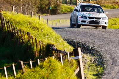 29;17-July-2011;2011-International-Rally-Of-Whangarei;29;APRC;Asia-Pacific-Rally-Championship;Cherish-Rally-Team;International-Rally-Of-Whangarei;Mitsubishi-Lancer-Evolution-IX;NZ;New-Zealand;Northland;Seiichiro-Taguchi;Shigeru-Ikeda;Topshot;Whangarei;auto;garage;grass;gravel;motorsport;racing;special-stage;stage;super-telephoto