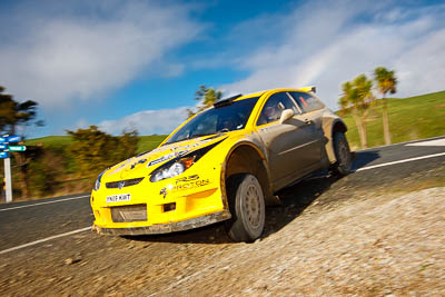 4;17-July-2011;4;APRC;Alister-McRae;Asia-Pacific-Rally-Championship;Bill-Hayes;NZ;New-Zealand;Northland;Proton;Proton-Motorsports;Proton-Satria-Neo-S2000;Rally;auto;clouds;garage;motorsport;racing;sky;special-stage;wide-angle