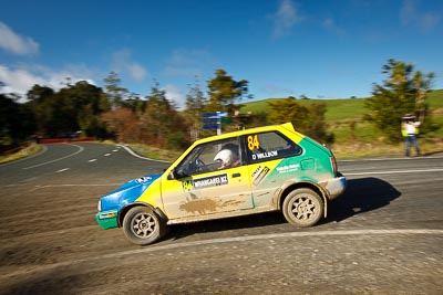 84;17-July-2011;APRC;Asia-Pacific-Rally-Championship;Daniel-Willson;International-Rally-Of-Whangarei;Michael-Young;NZ;New-Zealand;Nissan-March;Northland;Rally;Whangarei;auto;clouds;garage;motorsport;racing;sky;special-stage;wide-angle