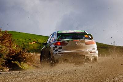 28;17-July-2011;APRC;Asia-Pacific-Rally-Championship;International-Rally-Of-Whangarei;John-Allen;Kingsley-Thompson;Mitsubishi-Lancer-Evolution-X;NZ;New-Zealand;Northland;Rally;Whangarei;auto;garage;landscape;motorsport;racing;scenery;special-stage;telephoto