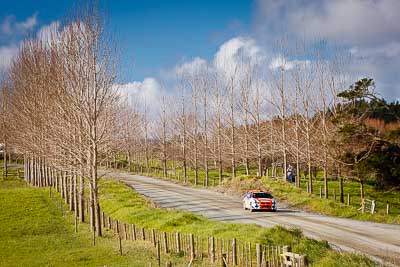 27;17-July-2011;27;APRC;Asia-Pacific-Rally-Championship;Glenn-Goldring;Glenn-Inkster;International-Rally-Of-Whangarei;Mitsubishi-Lancer-Evolution-IX;NZ;New-Zealand;Northland;Rally;Whangarei;auto;garage;landscape;motorsport;racing;scenery;special-stage;telephoto