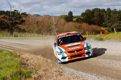 27;17-July-2011;27;APRC;Asia-Pacific-Rally-Championship;Glenn-Goldring;Glenn-Inkster;International-Rally-Of-Whangarei;Mitsubishi-Lancer-Evolution-IX;NZ;New-Zealand;Northland;Rally;Whangarei;auto;garage;landscape;motorsport;racing;scenery;special-stage;telephoto