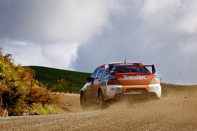 27;17-July-2011;27;APRC;Asia-Pacific-Rally-Championship;Glenn-Goldring;Glenn-Inkster;International-Rally-Of-Whangarei;Mitsubishi-Lancer-Evolution-IX;NZ;New-Zealand;Northland;Rally;Whangarei;auto;garage;landscape;motorsport;racing;scenery;special-stage;telephoto