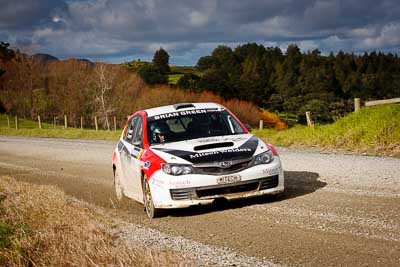 15;17-July-2011;APRC;Asia-Pacific-Rally-Championship;International-Rally-Of-Whangarei;Jason-Farmer;Matt-Jansen;NZ;New-Zealand;Northland;Rally;Subaru-Impreza-WRX-STI;Whangarei;auto;garage;landscape;motorsport;racing;scenery;special-stage;telephoto