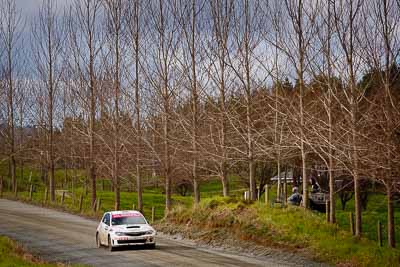 17;17;17-July-2011;APRC;Asia-Pacific-Rally-Championship;Daniel-Palau;International-Rally-Of-Whangarei;NZ;New-Zealand;Northland;Possum-Bourne-Motorsport;Rally;Subaru-Impreza-WRX-STI;Thierry-Song;Whangarei;auto;garage;landscape;motorsport;racing;scenery;special-stage;telephoto