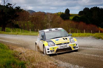 30;17-July-2011;30;APRC;Asia-Pacific-Rally-Championship;Bruce-McKenzie;Dave-Strong;Ford-Fiesta-S2000;International-Rally-Of-Whangarei;NZ;New-Zealand;Northland;Rally;Whangarei;auto;garage;landscape;motorsport;racing;scenery;special-stage;telephoto