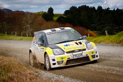 30;17-July-2011;30;APRC;Asia-Pacific-Rally-Championship;Bruce-McKenzie;Dave-Strong;Ford-Fiesta-S2000;International-Rally-Of-Whangarei;NZ;New-Zealand;Northland;Rally;Whangarei;auto;garage;landscape;motorsport;racing;scenery;special-stage;telephoto