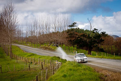 29;17-July-2011;29;APRC;Asia-Pacific-Rally-Championship;Cherish-Rally-Team;International-Rally-Of-Whangarei;Mitsubishi-Lancer-Evolution-IX;NZ;New-Zealand;Northland;Rally;Seiichiro-Taguchi;Shigeru-Ikeda;Whangarei;auto;garage;landscape;motorsport;racing;scenery;special-stage;telephoto